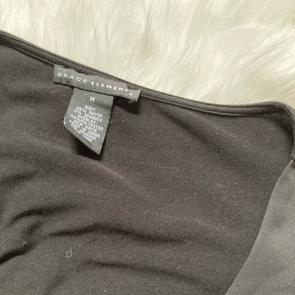 Grace Elements Sleeveless Top with Sheer Front Panels - Size M - Black - Picture 3 of 5